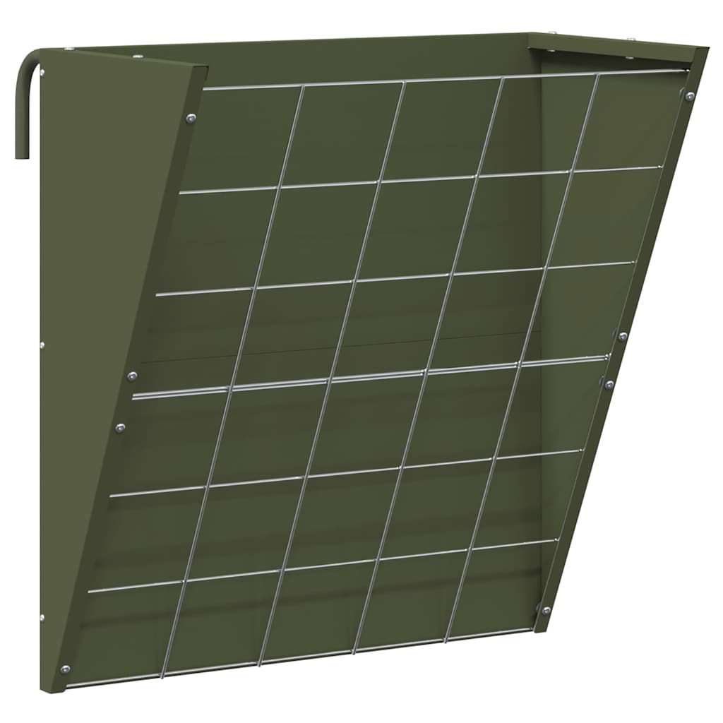 vidaXL Hängender Heufutterspender Olive Grün 61 x 33 x 66 cm