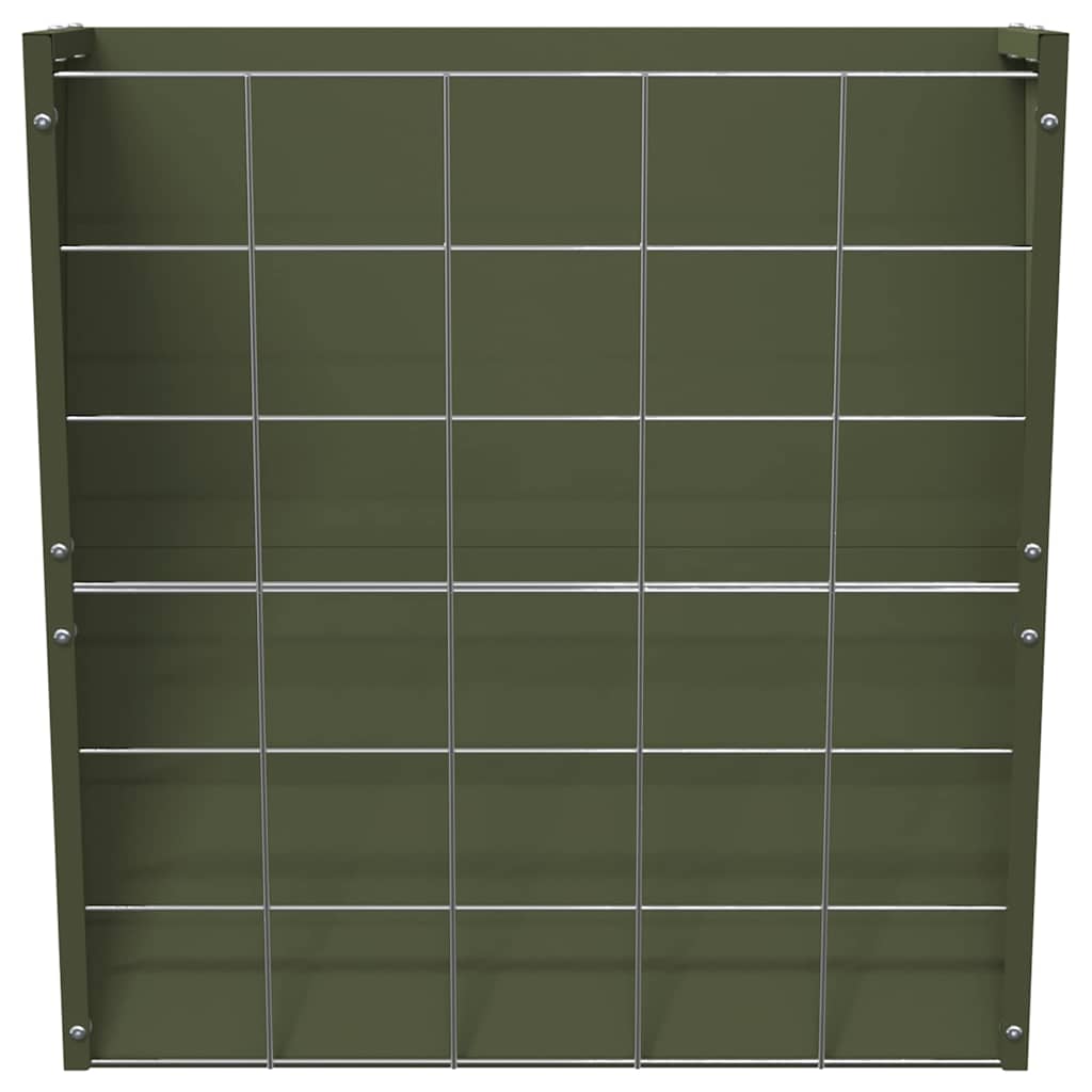 vidaXL Hängender Heufutterspender Olive Grün 61 x 33 x 66 cm