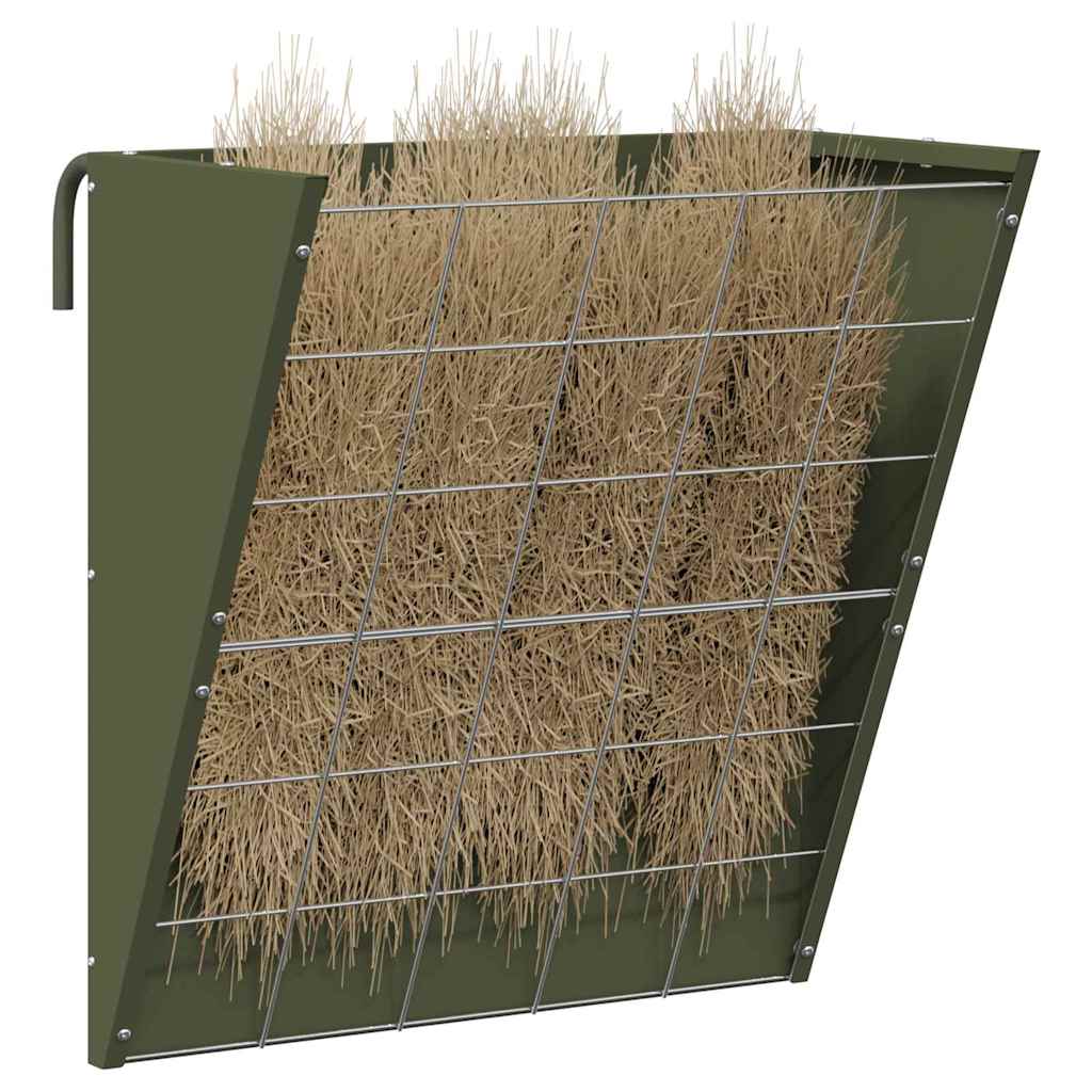 vidaXL Hängender Heufutterspender Olive Grün 61 x 33 x 66 cm