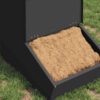 vidaXL Schweinfutterspender Schwarz 55 x 38 x 76 cm