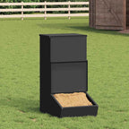 vidaXL Schweinfutterspender Schwarz 55 x 38 x 76 cm