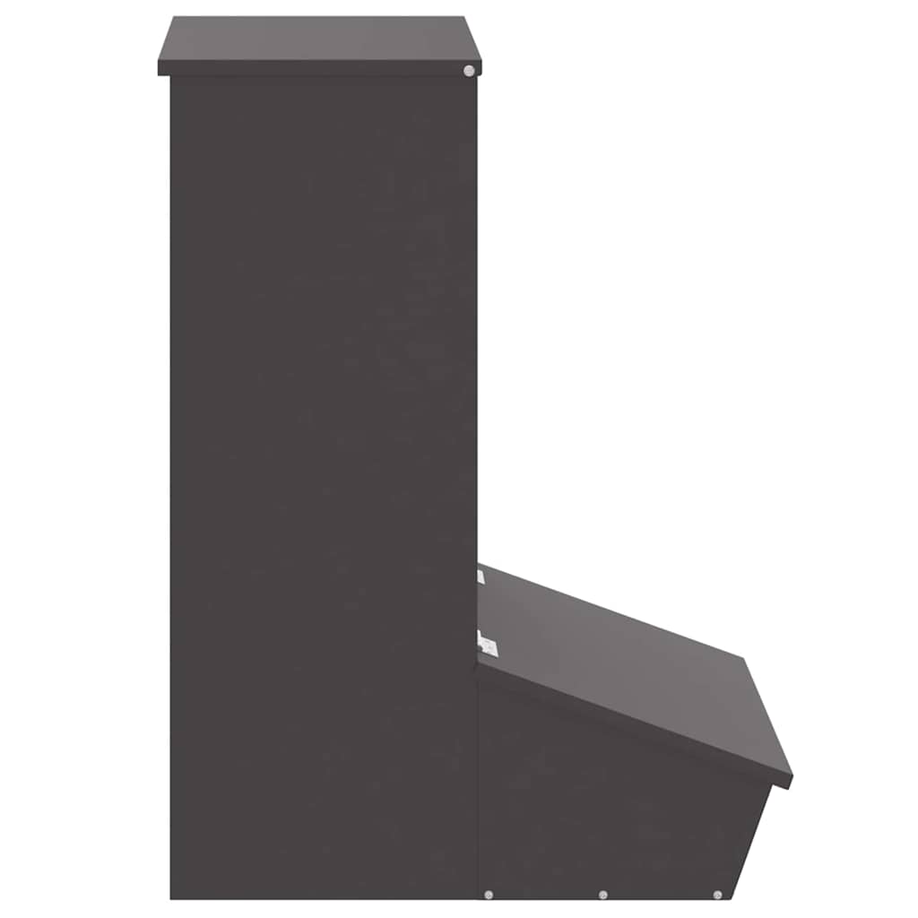 vidaXL Schweinfutterspender Schwarz 55 x 38 x 76 cm