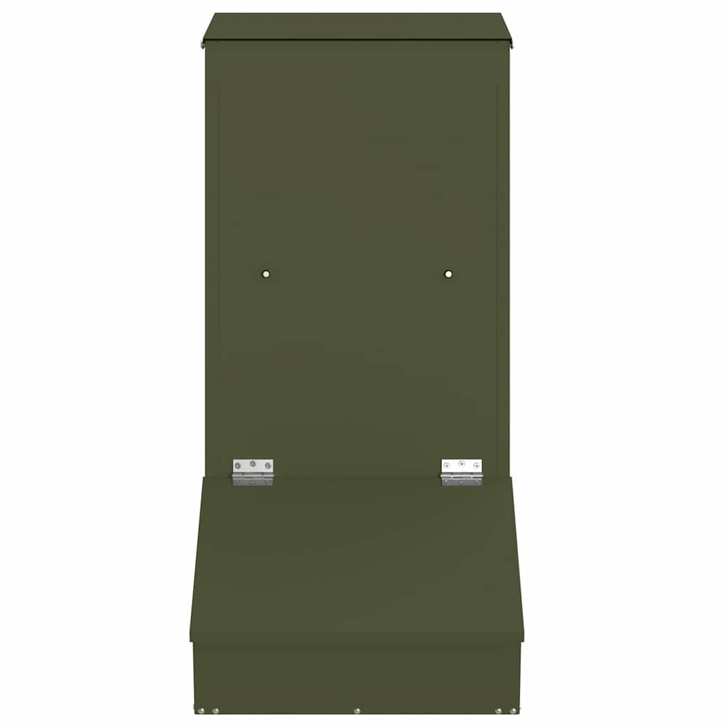 vidaXL Schweinfutterspender Olive Grün 55 x 38 x 76 cm
