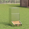 vidaXL Schweinfutterspender Silber 55 x 38 x 76 cm Verzinkter Stahl