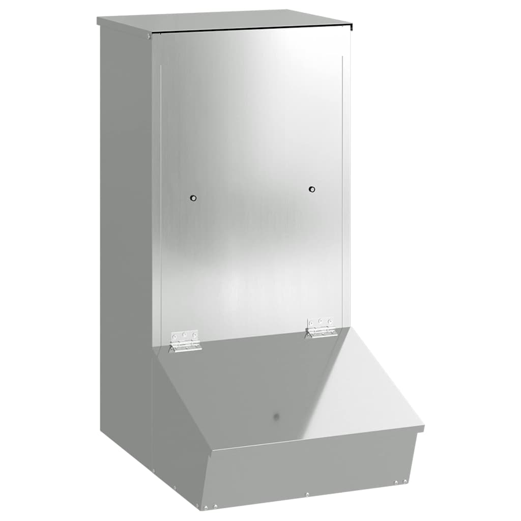 vidaXL Schweinfutterspender Silber 55 x 38 x 76 cm Verzinkter Stahl