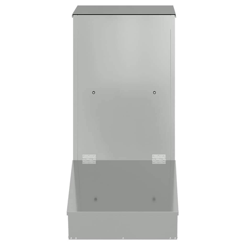 vidaXL Schweinfutterspender Silber 55 x 38 x 76 cm Verzinkter Stahl