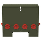 vidaXL Hühnerfütterer Olive Grün 60,5 x 29 x 51 cm Kaltgewalzter Stahl