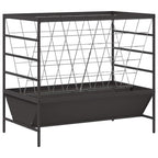 vidaXL Viehfutterspender Schwarz 100 x 60 x 90 cm Kaltgewalzter Stahl