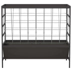 vidaXL Viehfutterspender Schwarz 100 x 60 x 90 cm Kaltgewalzter Stahl