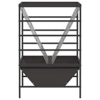 vidaXL Viehfutterspender Schwarz 100 x 60 x 90 cm Kaltgewalzter Stahl