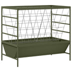 vidaXL Viehfutterspender Olive Grün 100 x 60 x 90 cm