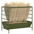 vidaXL Viehfutterspender Olive Grün 100 x 60 x 90 cm