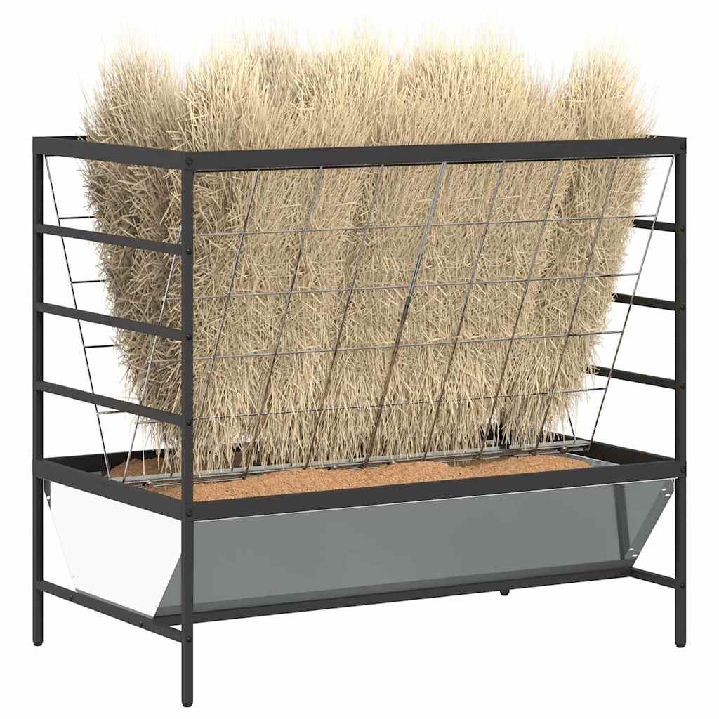 vidaXL Viehfutterspender Silber 100 x 60 x 90 cm Verzinkter Stahl
