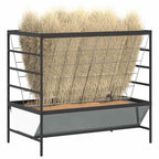vidaXL Viehfutterspender Silber 100 x 60 x 90 cm Verzinkter Stahl