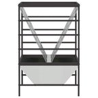 vidaXL Viehfutterspender Silber 100 x 60 x 90 cm Verzinkter Stahl
