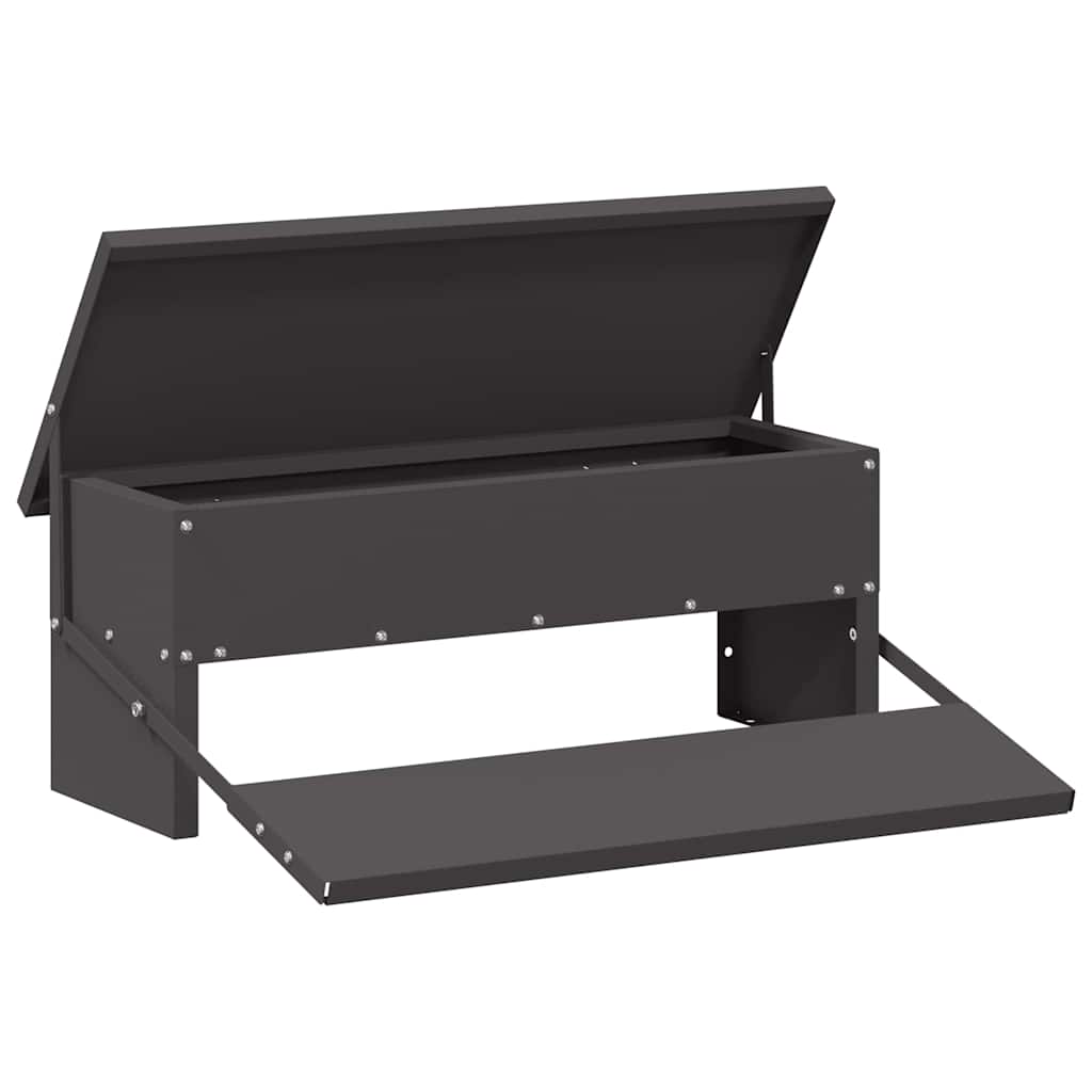 vidaXL Hühnertretfeeder Schwarz 48,5 x 39,5 x 19 cm