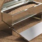 vidaXL Hühnertretfeeder Silber 48,5 x 39,5 x 19 cm Verzinkter Stahl