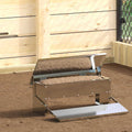 vidaXL Hühnertretfeeder Silber 48,5 x 39,5 x 19 cm Verzinkter Stahl