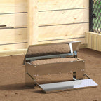 vidaXL Hühnertretfeeder Silber 48,5 x 39,5 x 19 cm Verzinkter Stahl