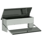 vidaXL Hühnertretfeeder Silber 48,5 x 39,5 x 19 cm Verzinkter Stahl