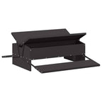 vidaXL Hühnertretfeeder Schwarz 75 x 53 x 20,5 cm Kaltgewalzter Stahl