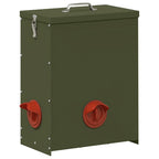 vidaXL Hühnerfütterer Olive Grün 32,5 x 20,5 x 43 cm