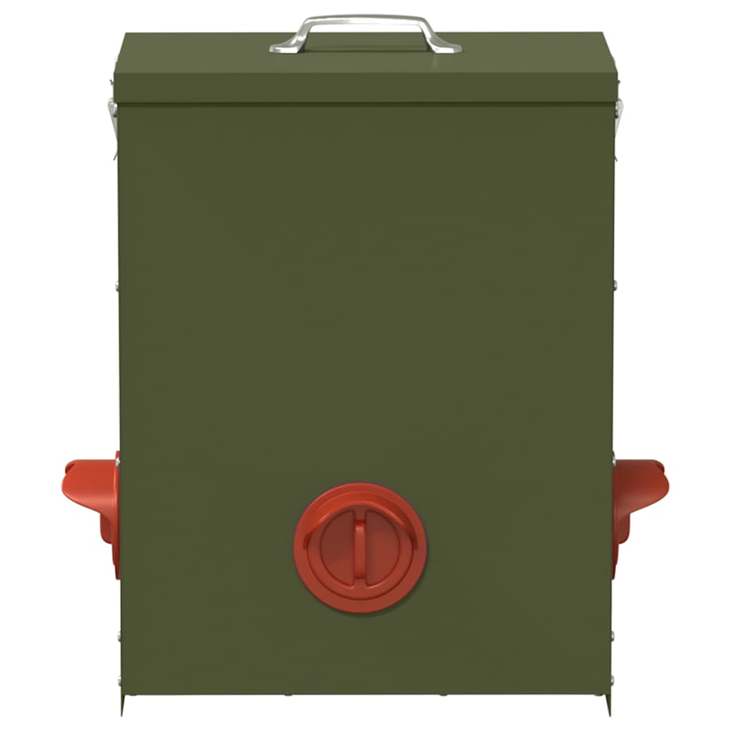 vidaXL Hühnerfütterer Olive Grün 32,5 x 20,5 x 43 cm