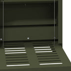 vidaXL Hühnertretfeeder Olive Grün 25 x 42 x 40 cm Kaltgewalzter Stahl