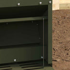 vidaXL Hühnertretfeeder Olive Grün 25 x 42 x 40 cm Kaltgewalzter Stahl
