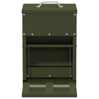 vidaXL Hühnertretfeeder Olive Grün 25 x 42 x 40 cm Kaltgewalzter Stahl