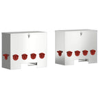 vidaXL Hühnerfütterer 2 pcs Silber 60,5 x 29 x 51 cm Verzinkter Stahl