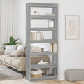 vidaXL Bücherregal Graues Sonoma 80 x 30 x 198 cm Holzwerkstoff