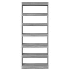 vidaXL Bücherregal Graues Sonoma 80 x 30 x 198 cm Holzwerkstoff