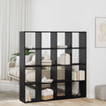 vidaXL Bücherregal Schwarz Eichen-Optik 137,5 x 29 x 137,5 cm