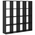 vidaXL Bücherregal Schwarz Eichen-Optik 137,5 x 29 x 137,5 cm
