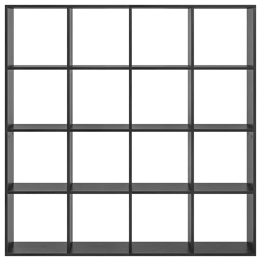 vidaXL Bücherregal Schwarz Eichen-Optik 137,5 x 29 x 137,5 cm