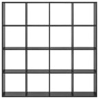 vidaXL Bücherregal Schwarz Eichen-Optik 137,5 x 29 x 137,5 cm