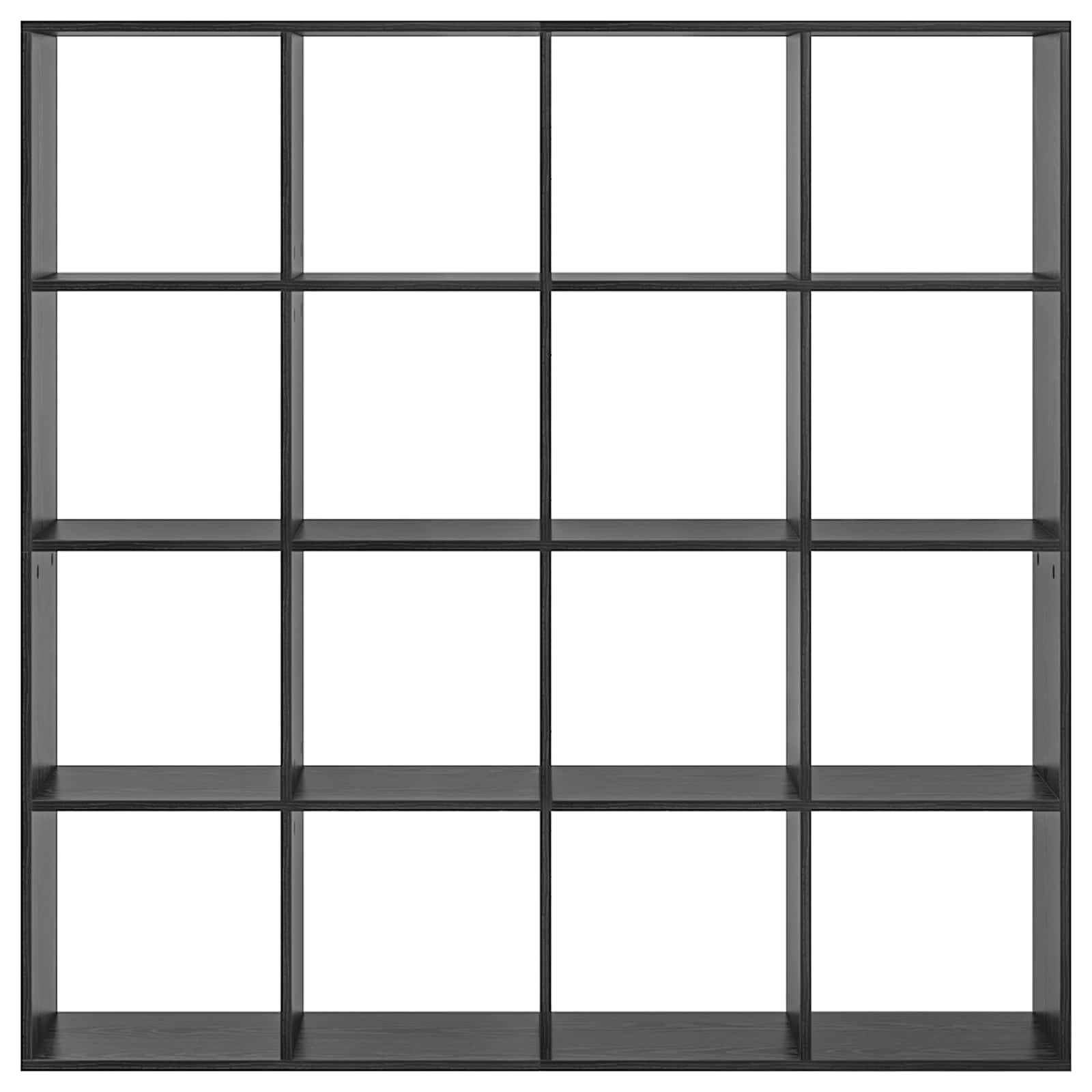 vidaXL Bücherregal Schwarz Eichen-Optik 137,5 x 29 x 137,5 cm