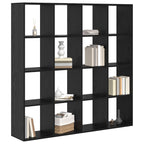 vidaXL Bücherregal Schwarz Eichen-Optik 137,5 x 29 x 137,5 cm