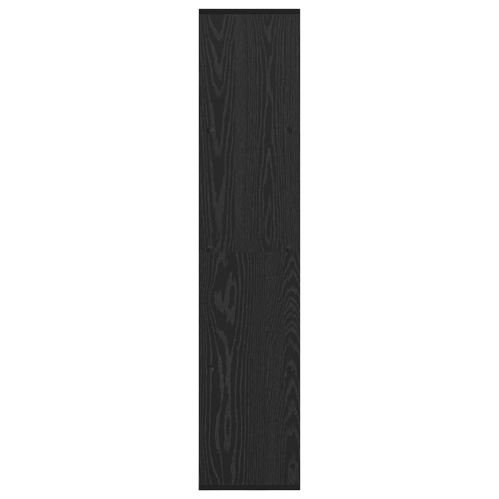 vidaXL Bücherregal Schwarz Eichen-Optik 137,5 x 29 x 137,5 cm
