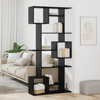 vidaXL Bücherregal Schwarz Eichen-Optik 92 x 29 x 188 cm Holzwerkstoff