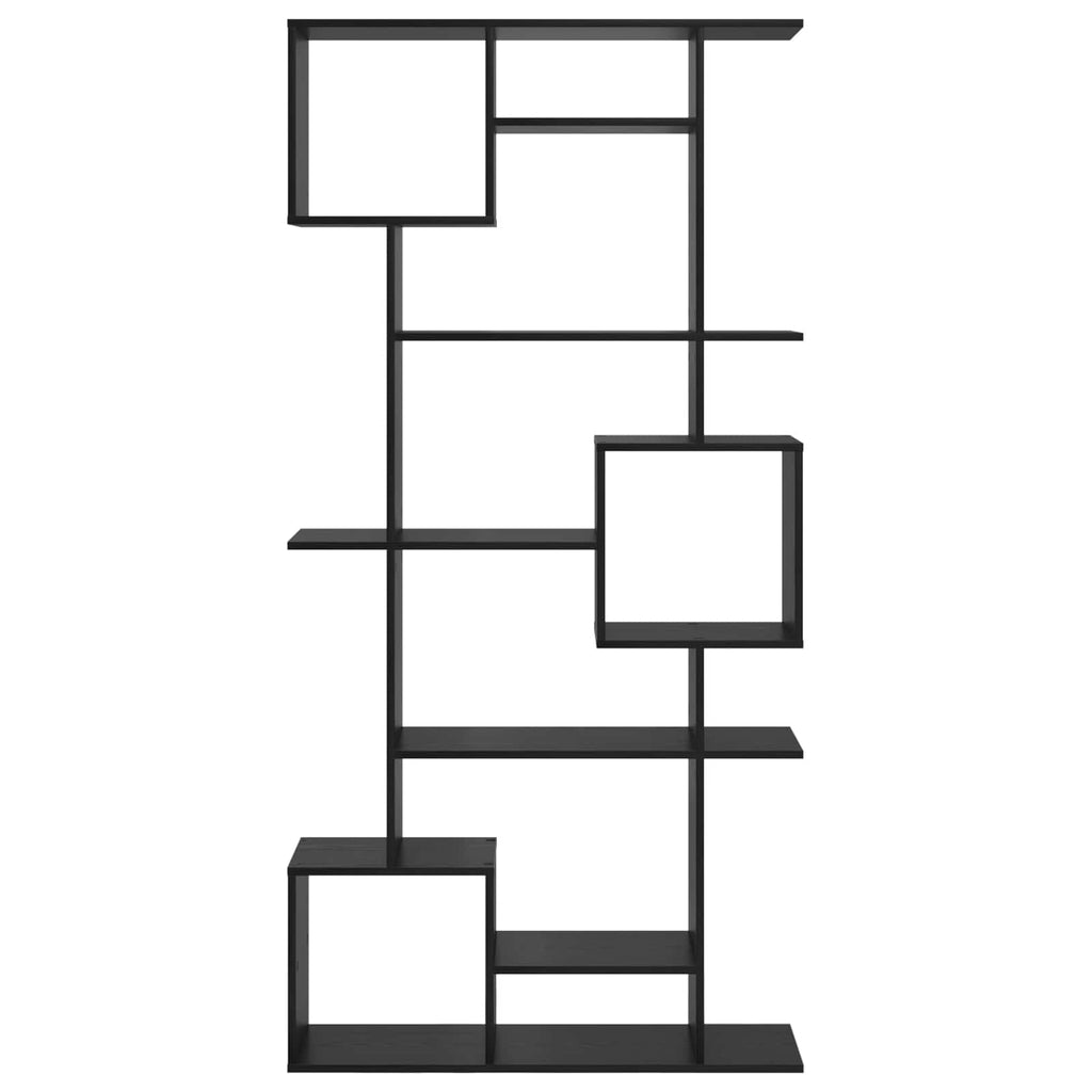 vidaXL Bücherregal Schwarz Eichen-Optik 92 x 29 x 188 cm Holzwerkstoff
