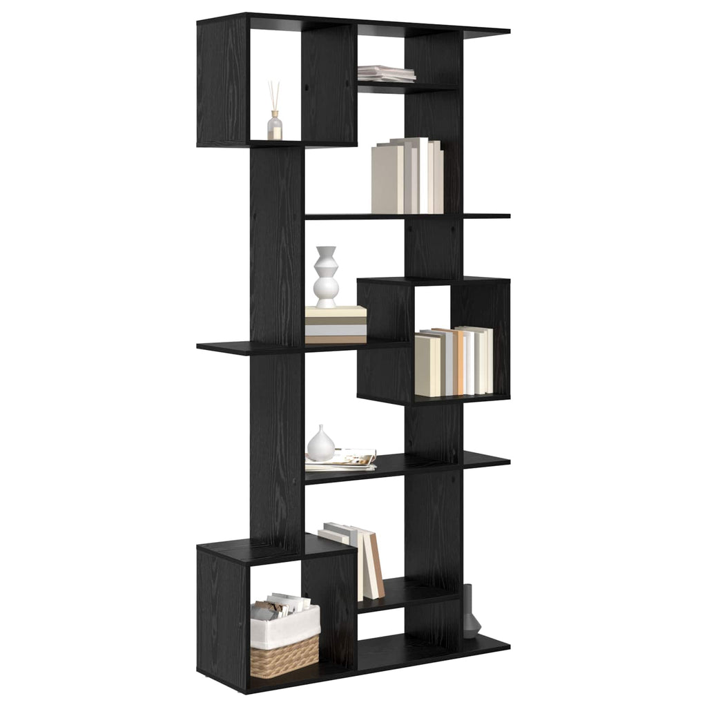 vidaXL Bücherregal Schwarz Eichen-Optik 92 x 29 x 188 cm Holzwerkstoff