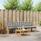 vidaXL Outdoor-Sofagarnitur 5 pcs Massives Akazienholz und Textilene