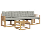 vidaXL Outdoor-Sofagarnitur 5 pcs Massives Akazienholz und Textilene