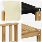 vidaXL Outdoor-Sofagarnitur 8 pcs Massives Akazienholz und Textilene