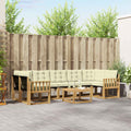 vidaXL Outdoor-Sofagarnitur 8 pcs Massives Akazienholz und Textilene