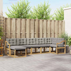 vidaXL Outdoor-Sofagarnitur 7 pcs Massives Akazienholz und Textilene