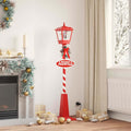 vidaXL Weihnachtsstraßenlampe mit Laterne Rot 40,5x40,5x180cm
