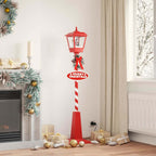 vidaXL Weihnachtsstraßenlampe mit Laterne Rot 40,5x40,5x180cm